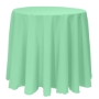 Basic Poly Round Tablecloth - Mint
