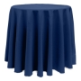 Basic Poly Round Tablecloth - Light Blue