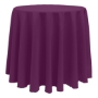 Basic Poly Round Tablecloth - Aubergine