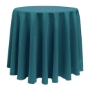 Basic Poly Round Tablecloth - Teal