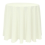 Basic Poly Round Tablecloth - Oyster