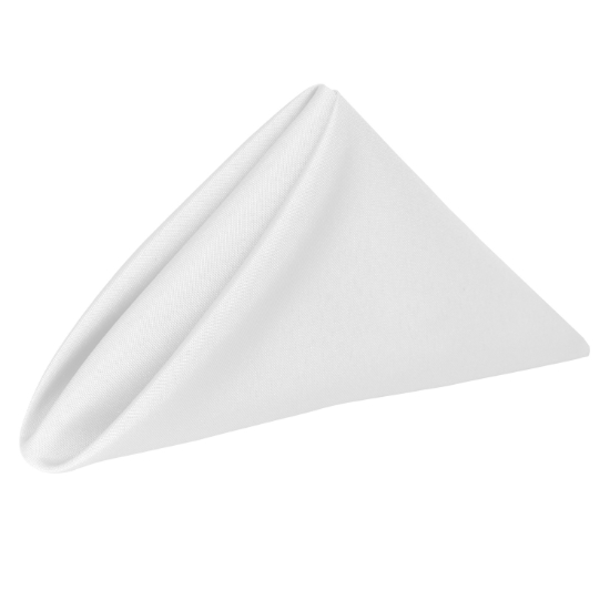 Set of 48 Bulk Cloth Napkins, Choose from Black, Ivory, or White; 20  Square, Made from Durable Polyester (RT20NAPIVR) 