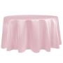 Ice Pink, Duchess Matte Satin Round Tablecloth