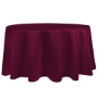 Burgundy, Duchess Matte Satin Round Tablecloth
