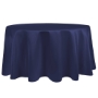 Navy, Duchess Matte Satin Round Tablecloth