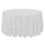  Melrose  Damask Round Tablecloth - White