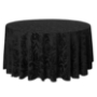  Melrose  Damask Round Tablecloth - Black