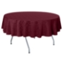 Red, Saxony Damask Round Tablecloth