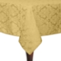 Gold, Saxony Damask Square Tablecloth