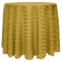Poly Stripe Round Tablecloth - Gold