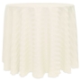 Poly Stripe Round Tablecloth - Ivory