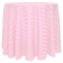 Poly Stripe Round Tablecloth - Light Pink