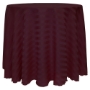 Poly Stripe Round Tablecloth - Burgundy