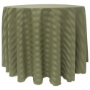 Poly Stripe Round Tablecloth - Army Green