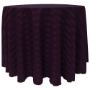 Poly Stripe Round Tablecloth - Aubergine