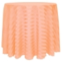 Poly Stripe Round Tablecloth - Peach