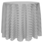 Poly Stripe Round Tablecloth - Grey