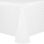 Poly Stripe Banquet Tablecloth - White
