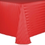 Poly Stripe Banquet Tablecloth - Red