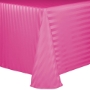 Poly Stripe Banquet Tablecloth - Raspberry