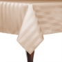 Poly Stripe Square Tablecloth - Café