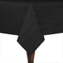 Poly Stripe Square Tablecloth - Black