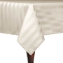 Poly Stripe Square Tablecloth - Ivory