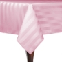 Poly Stripe Square Tablecloth - Light Pink