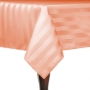 Poly Stripe Square Tablecloth - Peach
