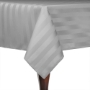 Poly Stripe Square Tablecloth - Grey