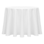 White, Twill Round Tablecloth