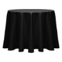 Black, Twill Round Tablecloth