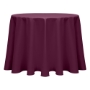 Burgundy, Twill Round Tablecloth