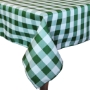Poly Check Square Tablecloth - Moss White