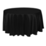 Black, Fandango Herringbone Weave Round Tablecloth