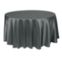 Charcoal, Fandango Herringbone Weave Round Tablecloth