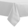 White, Fandango Herringbone Weave Square Tablecloth