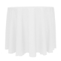 White - Majestic Reversible Dupioni-Satin Round Tablecloth  