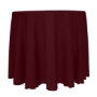 Burgundy - Majestic Reversible Dupioni-Satin Round Tablecloth 