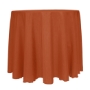 Burnt Orange - Majestic Reversible Dupioni-Satin Round Tablecloth 