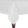 White - Majestic Reversible Dupioni-Satin Round Tablecloth 