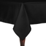 Black - Majestic Reversible Dupioni-Satin Round Tablecloth 