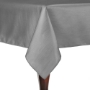 Silver - Majestic Reversible Dupioni-Satin Round Tablecloth 