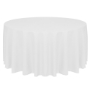White, Havana Faux Burlap Round Tablecloth