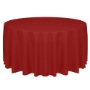 Holiday Red, Havana Faux Burlap Round Tablecloth