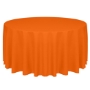Orange, Havana Faux Burlap Round Tablecloth