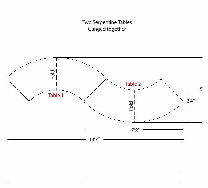 Pizzazz Spandex Serpentine Tablecloth (6030 model)