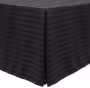 Black, Poly Stripe Fitted Tablecloths