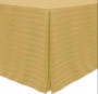 Gold,Poly Stripe Fitted Tablecloths