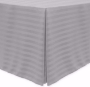 Grey, Poly Stripe Fitted Tablecloths